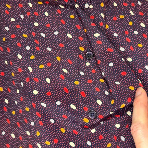 NWT VTG Oscar De La Renta Expressions Abstract Print Blouse Womens Sz 12 - Picture 5 of 10